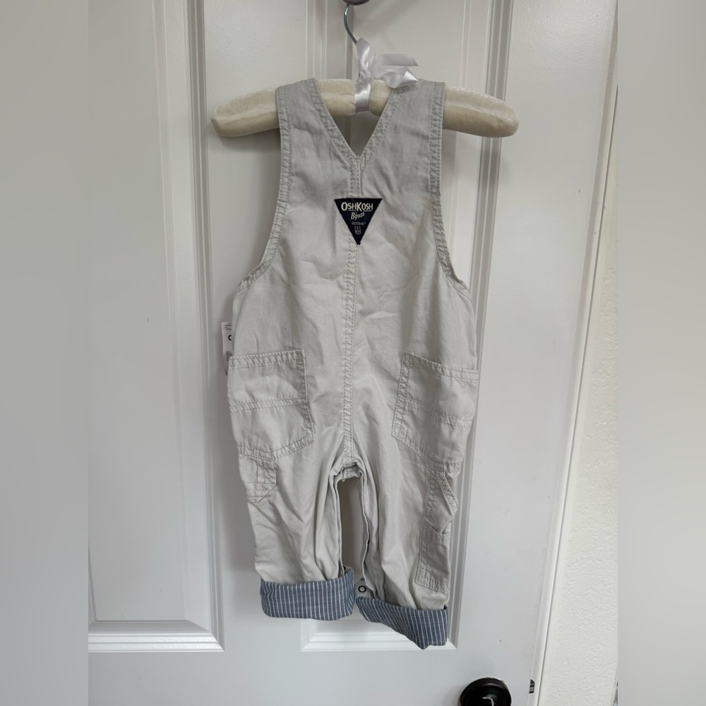 OshKosh B'gosh Cream Overalls Casual Comfort - Picture 3 of 3